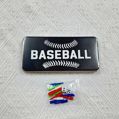 Sports Travel Board Game Set – Portable Wooden Baseball Softball Football Finger Dice Tabletop Game for Family Game Night, Parties & Kids Adults