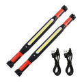 2 Sets Of Work Light Rechargeable Under-hood LED Work Light Magnetic Camping Lights 4 Modes LED Emergency Work Light with Red Warning. Suitable for Vehicle Maintenance, Inspection, Emergency Workshop