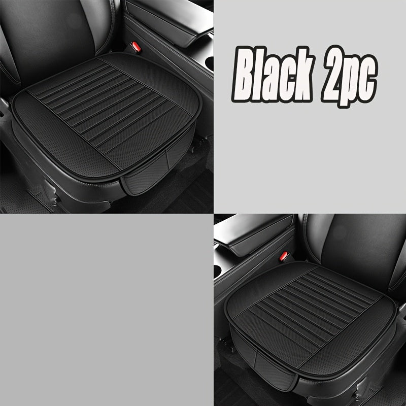 2pcs Front Seat Pads with Non-Slip Rubber Base, Breathable No-Back Design for Long-Lasting Comfort, Universal Fit for All Seasons