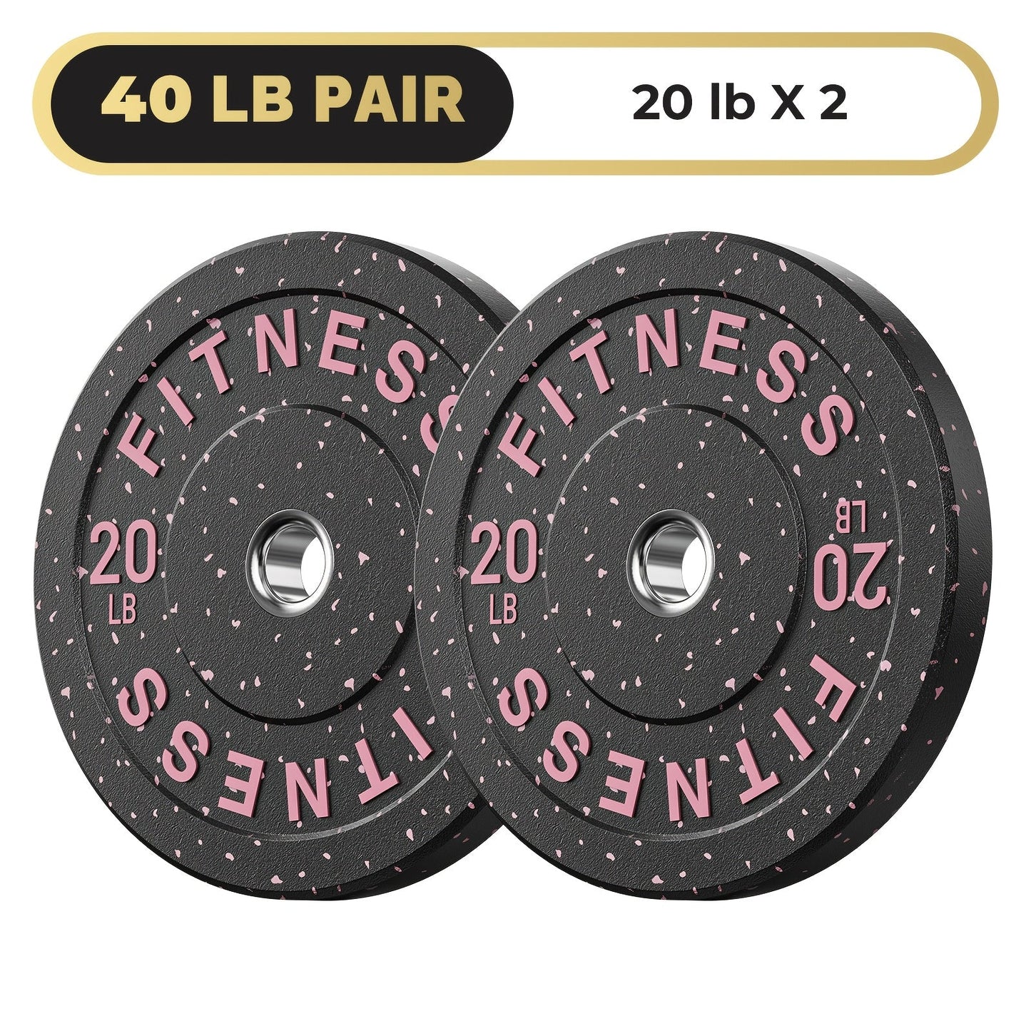 Bumper Plates Colored Rubber Weight Plates – 2-Inch Olympic Barbell Plates for Weightlifting & Strength Training, High Bounce Floor Protection, Low Odor, Non-Slip Surface, Home Gym & Commercial Gym