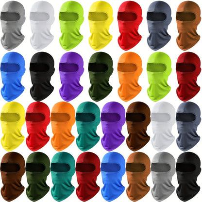 Balaclava Mask Bulk 30 Pack UPF Sun Protection - Full Face & Neck Coverage, Breathable Polyester, Multi-Color for Skiing, Snowboarding, Motorcycling, Hiking (Men & Women)