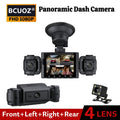 BCUOZ 360° Panoramic 4-Channel 1080P HD Ultimate Safety Dash Cam Kit, 1080P Front And 720P Rear/Left/Right Full Coverage, Four Views Displayed Simultaneously, IR HD Night Vision, WDR, G-Sensor, Loop Recording - Auto Parts/Car Dashboard Camera/Safety