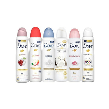 Dove Women Deodorant Spray 150ml Long-Lasting Scent Protection Anti-Perspirant Body Spray for Women – 48H Freshness, Gentle on Skin, Bulk Pack Options
