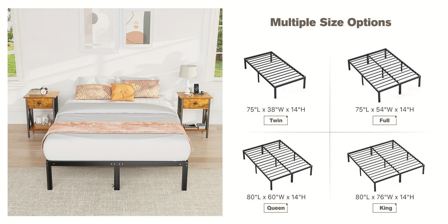 18-Inch Metal Bed Frame with No Box Spring Needed for Bedroom Comfort and Support detail image - detail view 23