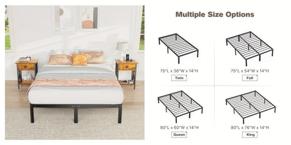 18-Inch Metal Bed Frame with No Box Spring Needed for Bedroom Comfort and Support detail image - detail view 23