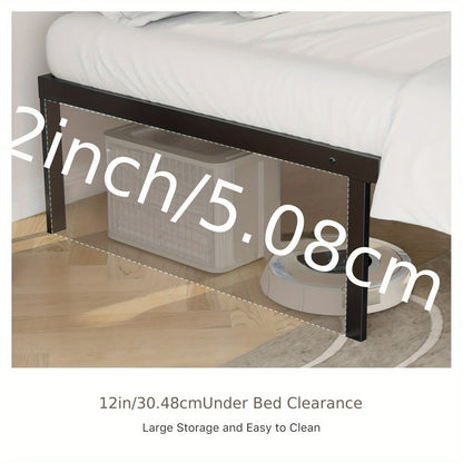 18-Inch Metal Bed Frame with No Box Spring Needed for Bedroom Comfort and Support detail image - detail view 6