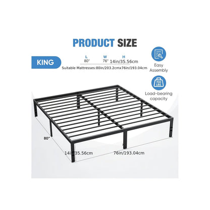Bed Frame shown in the King(14IN) option