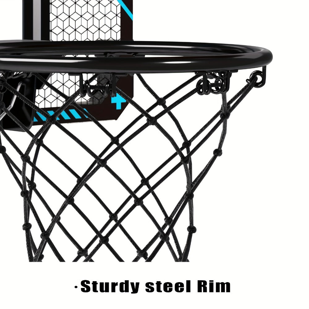 Over Door Basketball Hoop with LED Lights & Electronic Scoreboard – Mini Hoop Set with 4 Balls for Kids Teens Adults, No Drilling Indoor Outdoor Sport Game | Best Birthday Christmas Gift