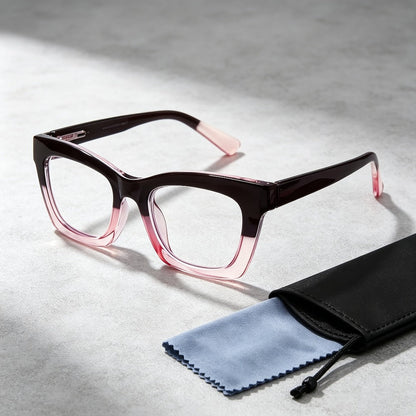 Blue Light Blocking Reading Glasses 3 Pack - Anti Blue Light Computer Readers for Women and Men, Square Spring Hinge Frames with Eyeglass Cloths and Bags, Multiple Magnifications