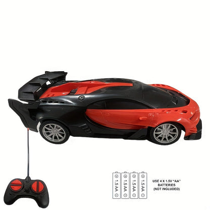 High-Speed Drift RC Car 1:24 Scale with LED Lights 4-Channel Simulation Model Remote Control Car for Kids Boys Girls – Green Blue Black Red Black, Birthday Christmas Halloween Gift Ages 6+