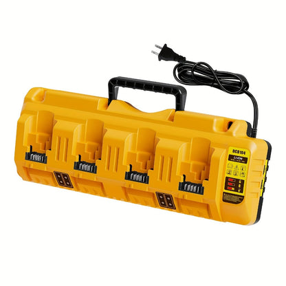 4-Port Battery Charger for DeWalt DCB104 Replacement 20V Max Rapid Charging Station with 2 USB Ports Compatible with 12V 20V DCB127 DCB200 DCB201 DCB204 DCB205 DCB206