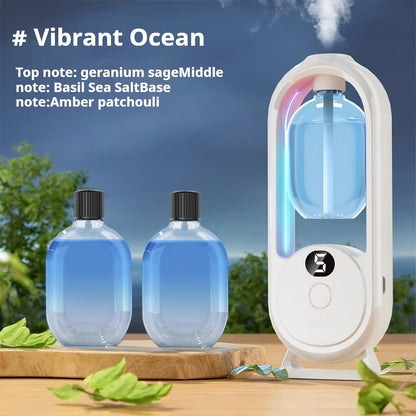 Aromatherapy Diffuser with Essential Oils 2-in-1 Humidifier - Hotel Scent Home Fragrance Machine with Natural French Essential Oils, Ultrasonic Spray, LED Ambient Light, Whole House Air Freshener for Bedroom, Living Room, Office