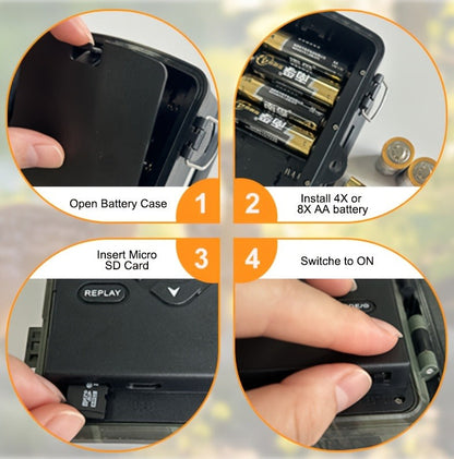 Trail Camera 48MP 4K Night Vision 0.2s Trigger 120 Degree Solar