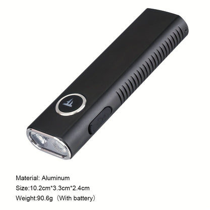 EDC Pocket Flashlight, 1200 Lumen Triple Light Source with White UV Red Beam & Laser, Type-C Rechargeable 5-Mode Mini LED Torch for Emergency, Camping & Everyday Carry