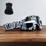 Black stripe white frame - transparent lens and headband