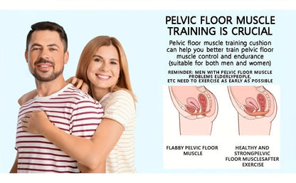 Pelvic Floor Trainer Electric Massage Cushion – 6 Vibration Modes, Wireless Rechargeable, Hip & Leg Muscle Training for Men Women, Home Gym Office Use