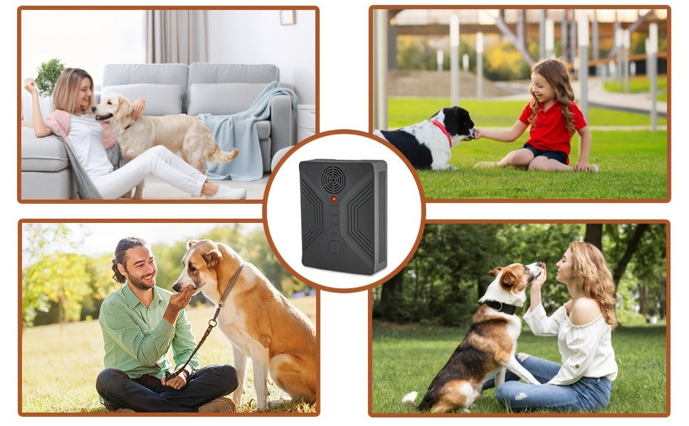 Ultrasonic Anti-Barking Device – Automatic Dog Bark Deterrent with 3 Frequency Modes & 50ft Range | Rechargeable 1500mAh, Hands-Free & Humane | Indoor & Outdoor Bark Control for All Dog Sizes | Dark Gray