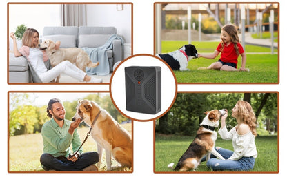 Ultrasonic Anti-Barking Device – Automatic Dog Bark Deterrent with 3 Frequency Modes & 50ft Range | Rechargeable 1500mAh, Hands-Free & Humane | Indoor & Outdoor Bark Control for All Dog Sizes | Dark Gray