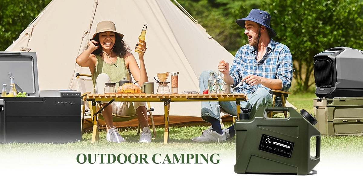 Water Storage Container with Spigot 2 Handles BPA Free PVC Collapsible Water Jug for Camping Outdoor RV Hiking Emergency Survival Portable Water Tank 3.2Gal 5Gal 2.6Gal Multi-Color Options