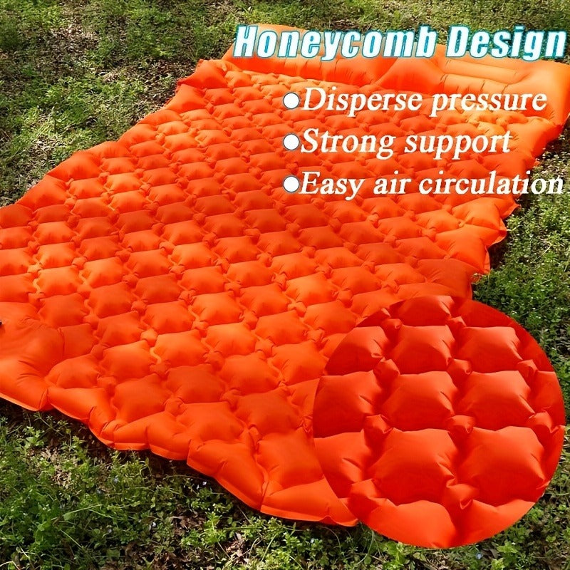 Camping Sleeping Pad Inflatable & Self-Inflating – Ultralight TPU Nylon Mat with Built-In Pump, Single & Double Size for Backpacking, Hiking, Travel