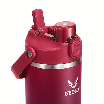 Insulated Water Bottle 32oz 40oz Stainless Steel Leak-Proof Sports Water Bottle with Handle Matte Finish Vacuum Thermos for Gym Hiking Camping Office Travel