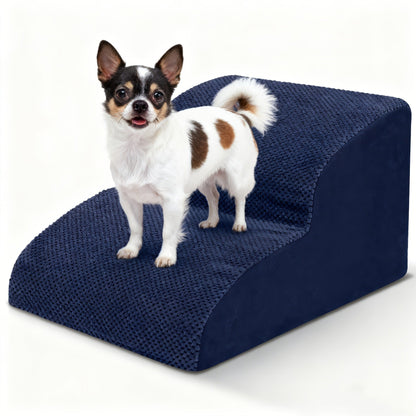 Dog Stairs for High Beds & Sofa - Extra Wide Foam Pet Steps with Non-Slip Bottom, Soft Cushioned Dog Ramp for Couch, Ideal for Small Dogs, Senior & Injured Pets, 2/3/4 Steps, 6 Colors