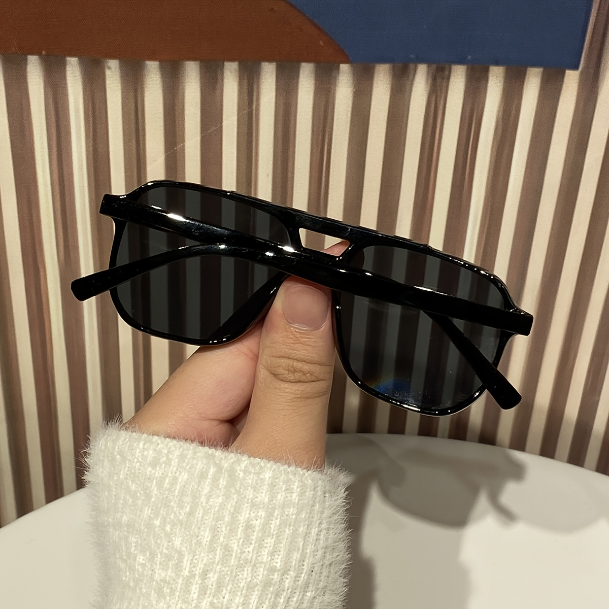 Oversized Round Novelty Glasses 12 Pack Multicolor Tortoiseshell - Double Frame Full Rim Plastic Eyewear Bulk Set for Party Prom Photo Shoot Costume, European American Style Decorative Glasses Men Women