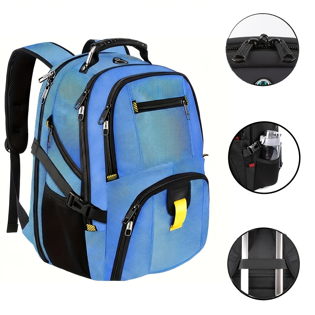 Large Laptop Backpack 50L – Fits 17 Inch Computer, Airline Approved Carry On, 3-Compartment Travel & College Backpack for Men Women | 8 Colors, Breathable Mesh Straps
