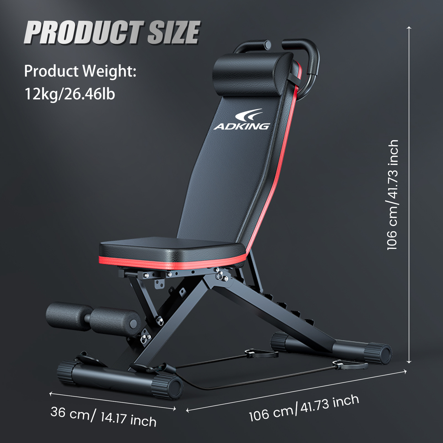 Adjustable Weight Bench 14-in-1 Foldable – 1000 lbs Capacity, 6 Incline Levels, Incline Decline Flat for Home Gym Full Body Workout