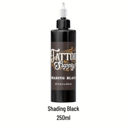 Neebol Super Black Tattoo Ink Darkest Outlining Shading Blending Fade-Resistant Professional Body Art Pigment for Artists & Beginners 100ml 250ml
