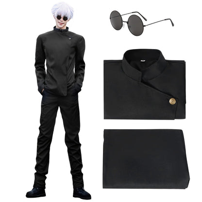 Jujutsu Kaisen Cosplay Costume Uniform – High School Satoru Gojo & Suguru Geto Outfit Set for Men, Anime Convention Halloween Gift, Sizes S to XXL