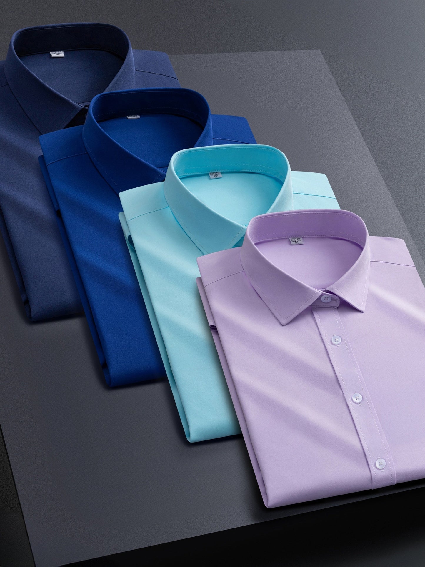 Men's Solid Color Shirt - Collared Long Sleeve 787813