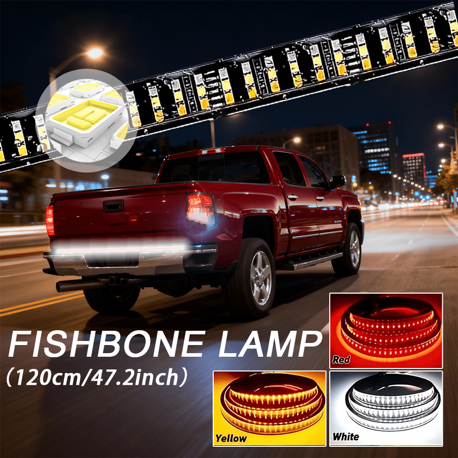 60 Inch LED Rear Parts Light Bar - Flowing LED Decorative Light, 12V, Battery Not Included