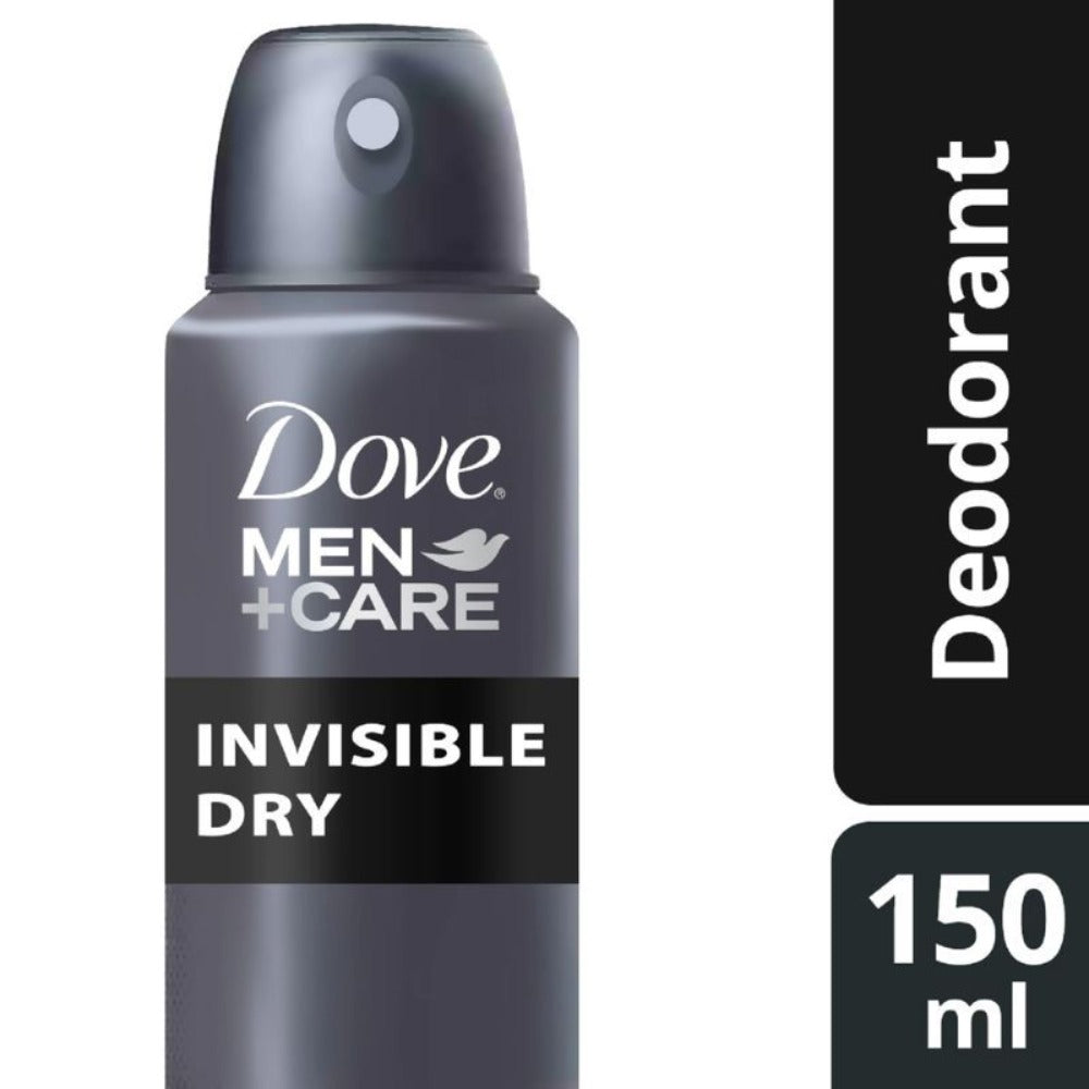 Dove Men+Care Invisible Dry Spray Deodorant 3 Pack 150ml - No White Marks No Yellow Stains, Long Lasting Odor Protection Quick Dry Antiperspirant
