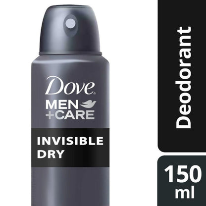 Dove Men+Care Invisible Dry Spray Deodorant 3 Pack 150ml - No White Marks No Yellow Stains, Long Lasting Odor Protection Quick Dry Antiperspirant