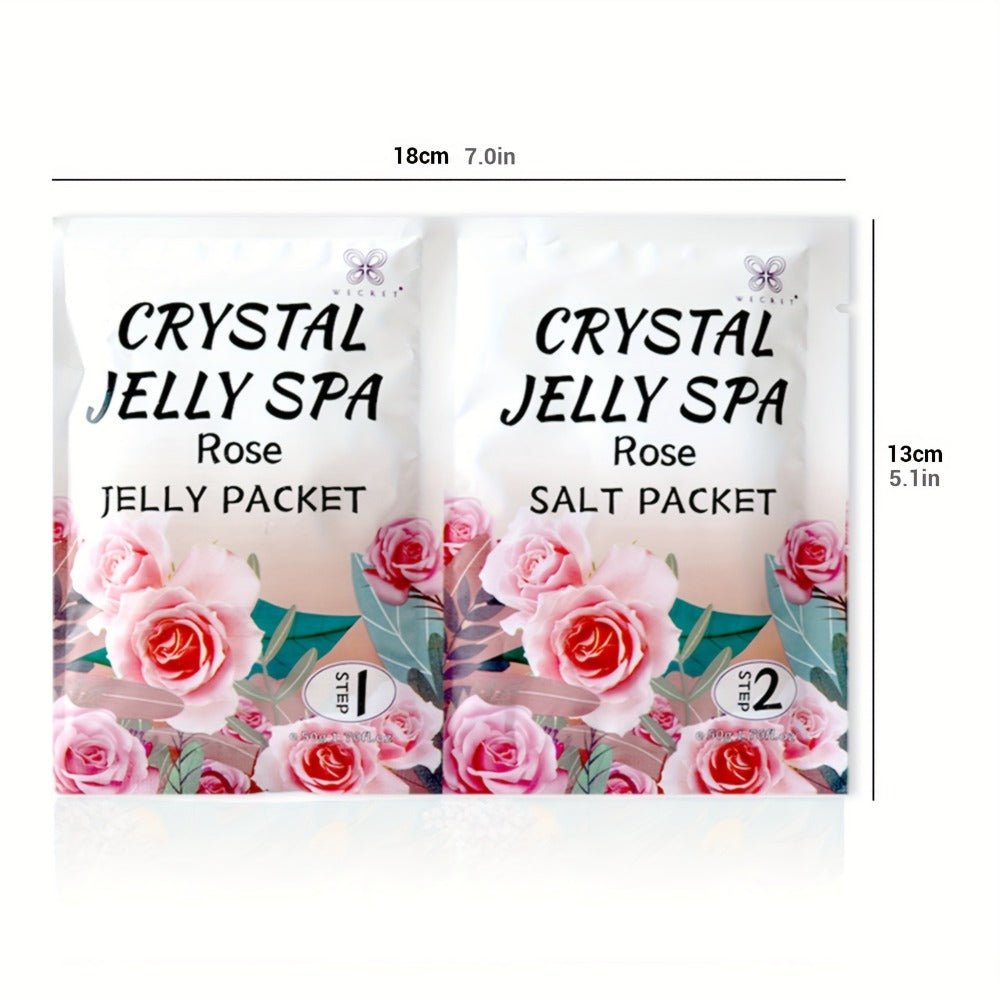Foot Soak for Dry Cracked Feet Jelly Spa Bubble Bath Salt — Moisturizing Exfoliating Foot Care Treatment, Honey Lavender Lemon & Rose Scents, Relaxing At-Home Pedicure Spa Gift for Women & Men