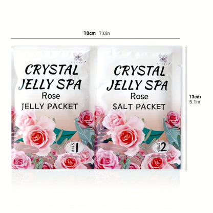 Foot Soak for Dry Cracked Feet Jelly Spa Bubble Bath Salt — Moisturizing Exfoliating Foot Care Treatment, Honey Lavender Lemon & Rose Scents, Relaxing At-Home Pedicure Spa Gift for Women & Men
