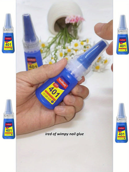Nail Glue 2 Pack 25g Each Super Strong Waterproof Extra Hold — Fast Drying No Lamp Needed Long Lasting Press On Nail Adhesive for Fake Nails Acrylic Tips Nail Art, Home & Salon Use for Women