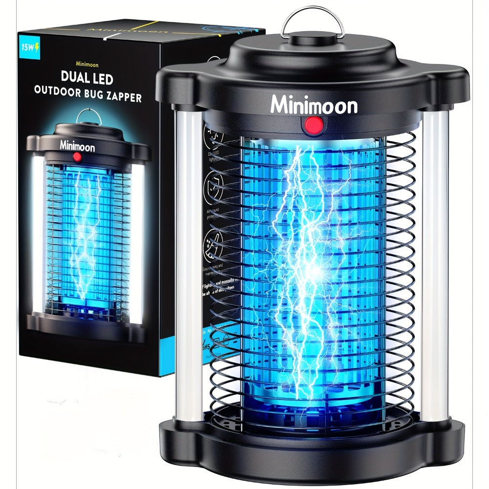 Plug-In Bug Zapper with Dual LED – 110V Electric Fly Killer & Mosquito Trap, Instant Kill for Mosquitoes, Flies & Cockroaches, with Bug Collector Tray, for Home, Office & Commercial Use (HK-5)