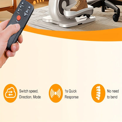 Under Desk Elliptical Machine – 12-Speed Electric Seated Leg Exerciser, Quiet & Portable Foot Pedal Trainer with Remote, for Seniors & Home Office Workouts