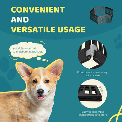 Foldable Dog Playpen & Indoor Outdoor Pet Fence – Portable, Easy to Clean, 4-Panel & 6-Panel, White & Black