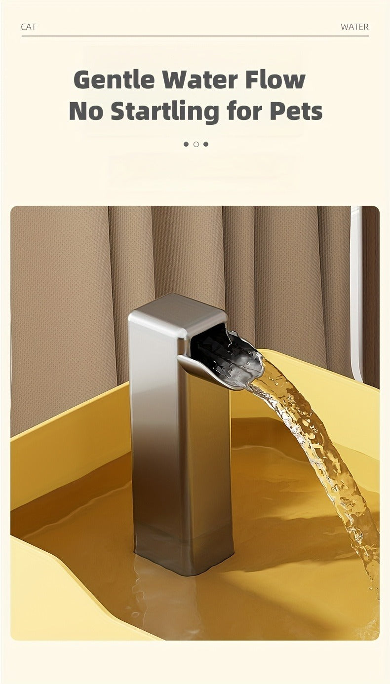 Pet Water Fountain Automatic 4-Stage Filtration – Ultra-Quiet USB Powered Circulating Fresh Water Dispenser with Visible Water Level Window, No Battery Needed, for Cats & Dogs | Home & Travel