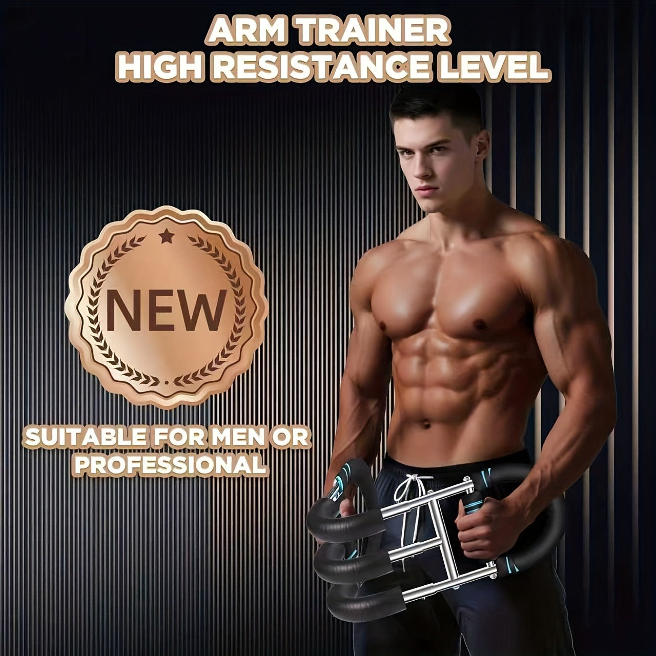 Spring Chest Expander Bar – Adjustable Arm & Tricep Trainer