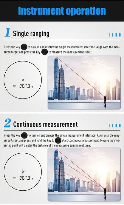 Golf Laser Rangefinder 1200 Yards Slope Compensation 6X Magnification Flag Lock HD Rechargeable USB Charging Anti-Vibration High Precision Quick Positioning White Stylish Design