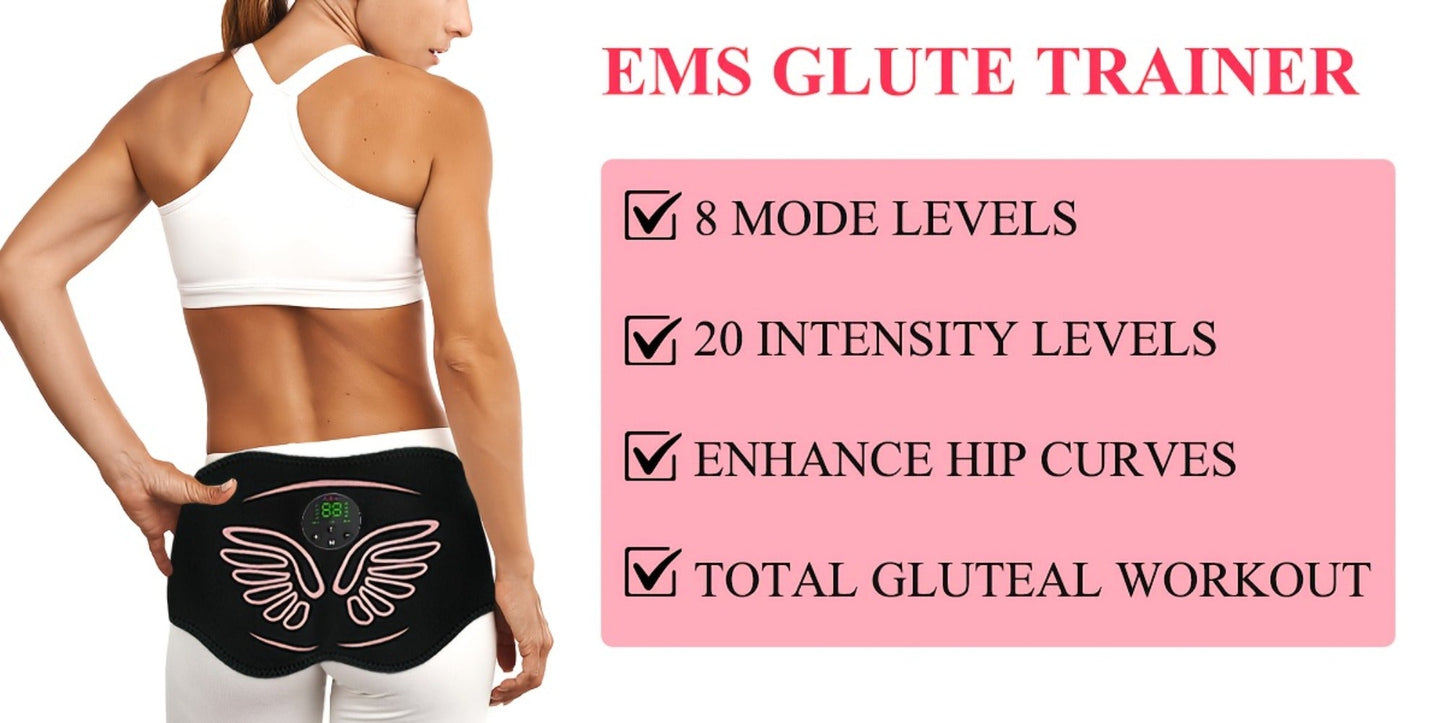 EMS Hip Trainer & Butt Muscle Stimulator with Remote Control, Rechargeable Electric Peach Butt Shaper for Women, Home Gym Glute Toning & Muscle Recovery Massager, Comfortable Wearable Fitness Device