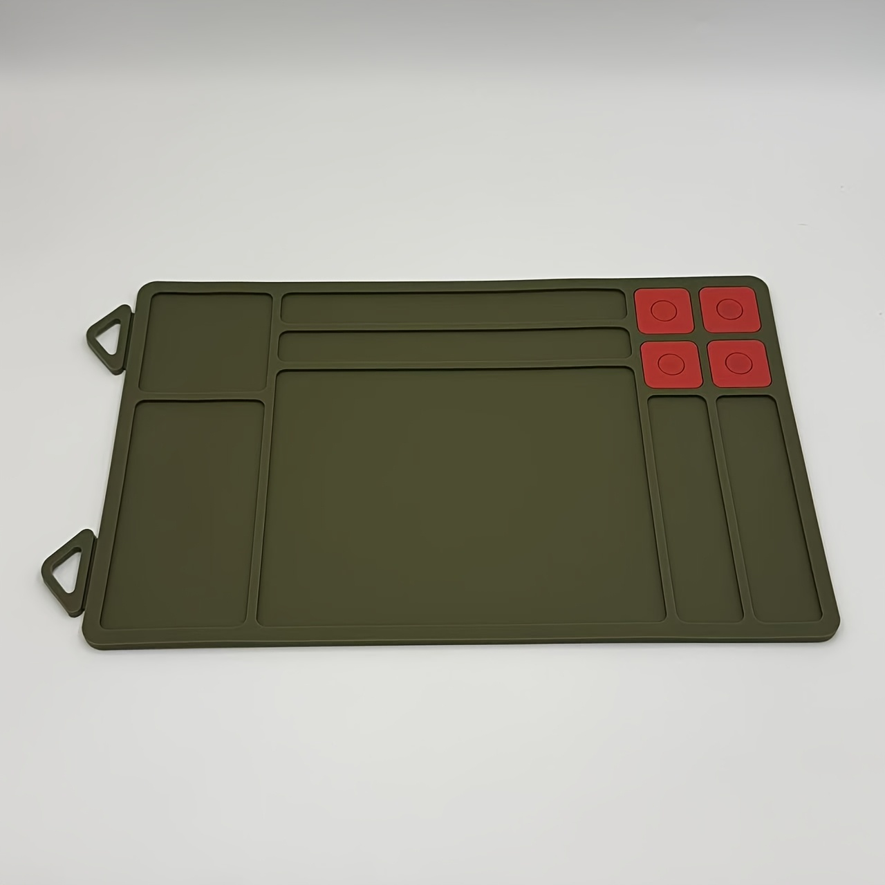 Gun Cleaning Mat with Magnetic Parts Tray – Heavy Duty Non-Slip Rubber Solvent-Resistant Pad for Pistol Rifle Handgun Maintenance, Easy-Clean Silicone Surface Gunsmith Work Mat