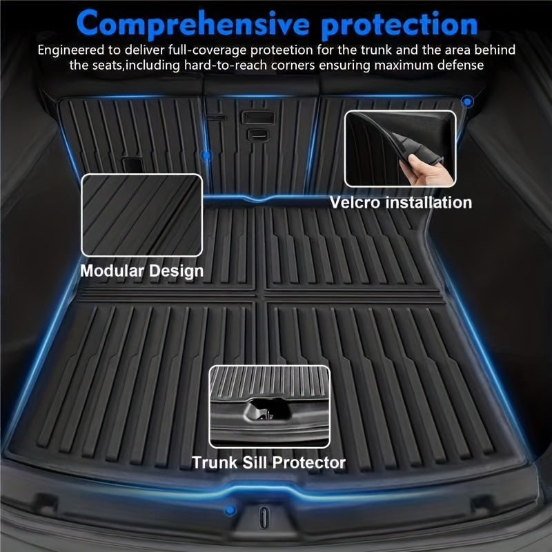 FRUKA New for Model Y Juniper Floor Mats 2025 2026 | All-Weather Car Full Set | Front Rear Floor Liner Cargo Liners Trunk for Tesla for Model Y | TPE Interior Accessories 5 Seater(Not for Standard)