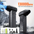Compressed Air Dust Collector. High-power Violent Fan, Wireless Rechargeable Air Blower With 130, 000 Rpm, High-speed Turbine Fan, 3 Speed Settings - 100, 000/110, 000/130, 000 Rpm. Handheld Hair Dryer, Suitable For Computer Keyboards, Cars, Homes.