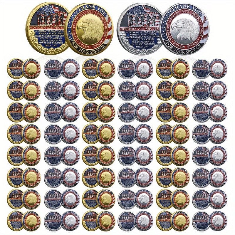 Military Challenge Coins 48 Pack Gold & Silver – Christian Prayer Commemorative Metal Coins for Church Events, Veteran Appreciation Gifts, Collector Grade Military Coin Set
