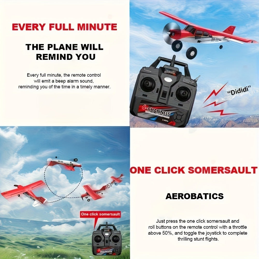 RC Airplane QIDI560 M7 Brushless Fixed Wing – 6-Channel 6-Axis Gyro Remote Control Plane with 3D Stunts, EPP Foam Aircraft, 120M Range, 2 Batteries Included, Gift for Beginners & Hobbyists